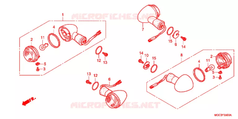 KNIPPERLICHT(2) Honda MOTO 1100 CB 2012  CB1100C