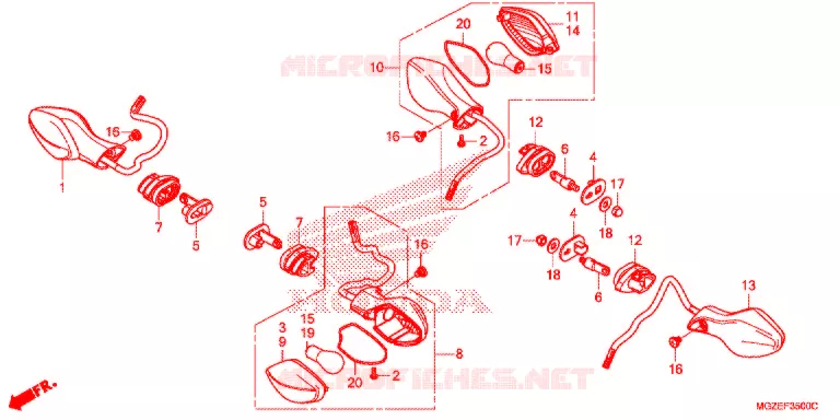 KNIPPERLICHT(2) Honda MOTO 500 CB 2014  CB500FE