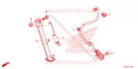 HOOFD STANDAARD/REMPEDAAL voor Honda CB 500 X ABS 2014
