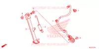 HOOFD STANDAARD/REMPEDAAL voor Honda CB 500 X 2014