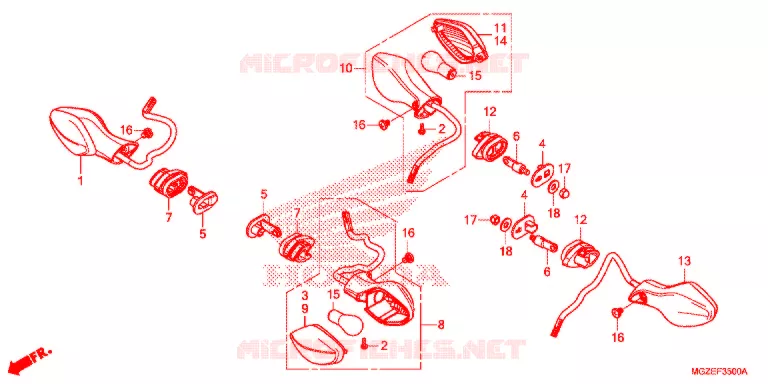 KNIPPERLICHT(2) Honda MOTO 500 CB 2013  CB500FD