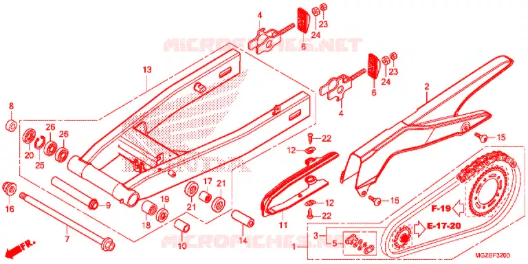 ZWAAI-ARM/KETTINGKAST Honda MOTO 500 CB 2013  CB500FD