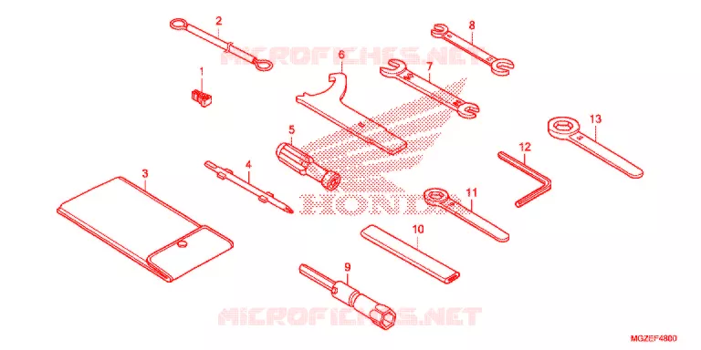 GEREEDSCHAP/ACCUVAK Honda MOTO 500 CB 2013  CB500FD