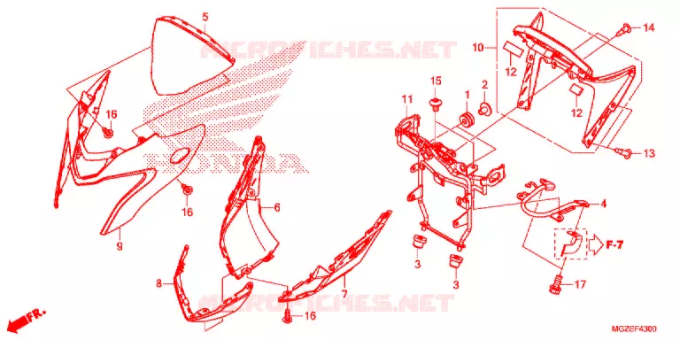 VOOR KAP Honda MOTO 500 CB 2013  CB500FAD