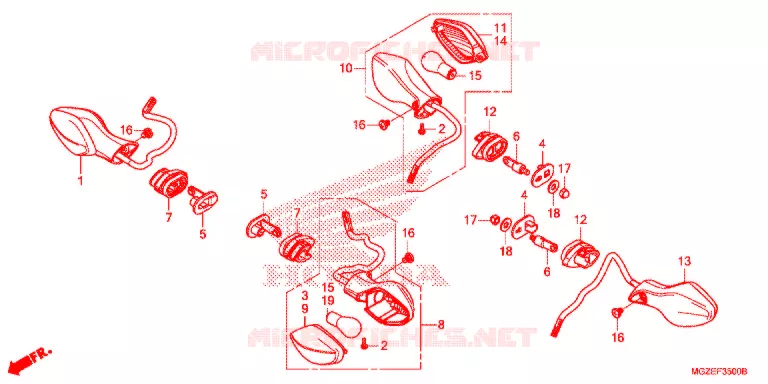 KNIPPERLICHT(2) Honda MOTO 500 CB 2013  CB500FAD