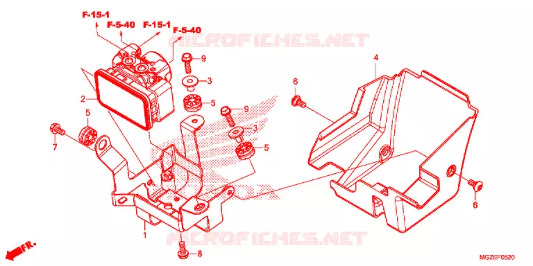 VOORREM HOOFDCILINDER/ABS MODULATOR Honda MOTO 500 CB 2013  CB500FAD