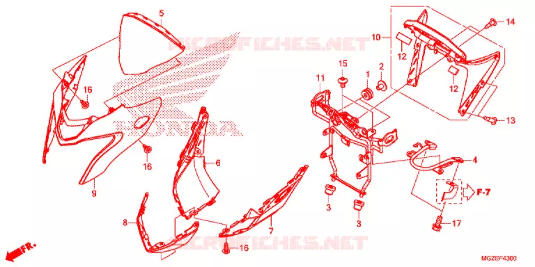 VOOR KAP Honda MOTO 500 CB 2013  CB500FAD
