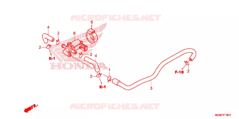 LUCHT INJECTIE BEDIENING KLEP Honda MOTO 600 HORNET 2013  CB600FD