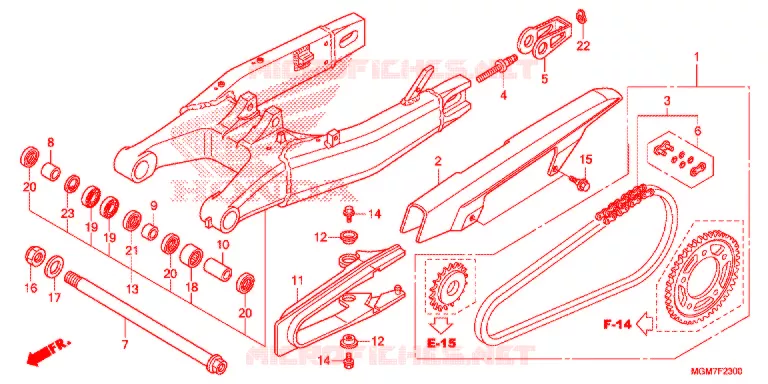ZWAAI-ARM/KETTINGKAST Honda MOTO 600 HORNET 2013  CB600FD