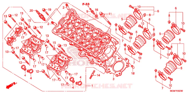 CILINDER/CILINDERKOP Honda MOTO 600 HORNET 2013  CB600FD