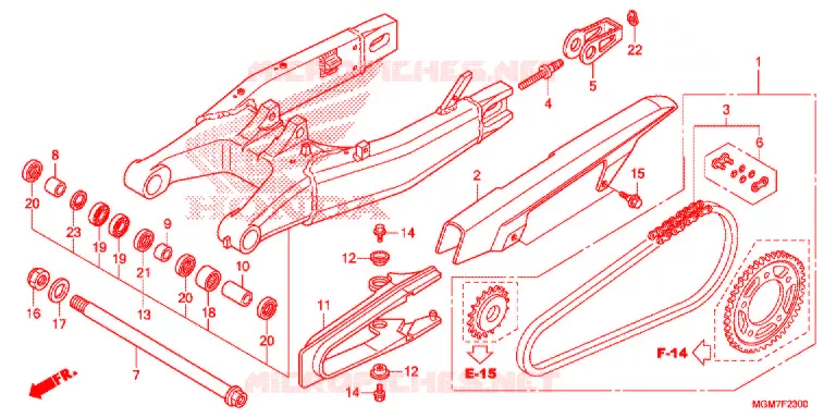 ZWAAI-ARM/KETTINGKAST Honda MOTO 600 HORNET 2013  CB600FD