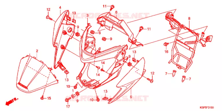 VOOR KAP Honda MOTO 150 CBF 2012  CBF150MC