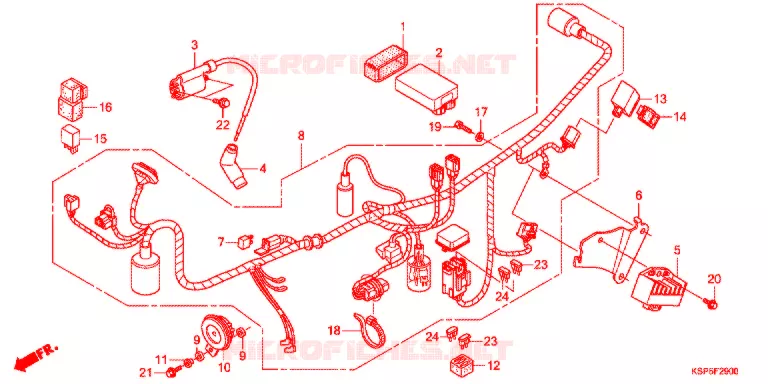 BEDRADINGSBUNDEL/ACCU Honda MOTO 150 CBF 2012  CBF150MC