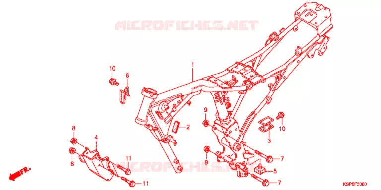 FRAME CHASSIS Honda MOTO 150 CBF 2012  CBF150MC