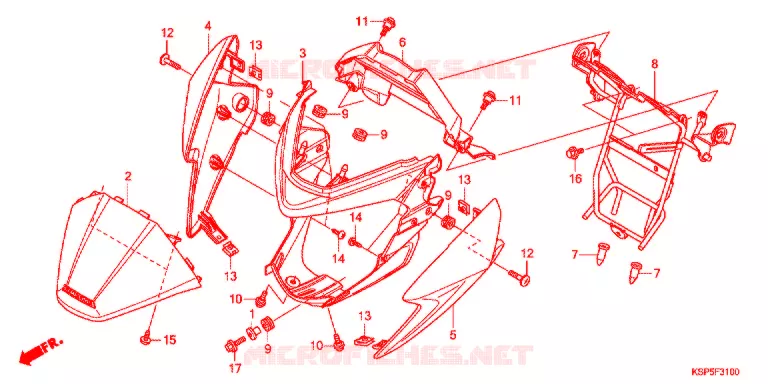 VOOR KAP Honda MOTO 150 CBF 2012  CBF150MC