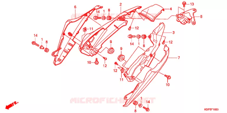 ZITTING/ACHTER KAP Honda MOTO 150 CBF 2012  CBF150MC