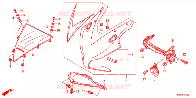 BOVEN KAP Honda MOTO 1000 CBR 2013  CBR1000RAD