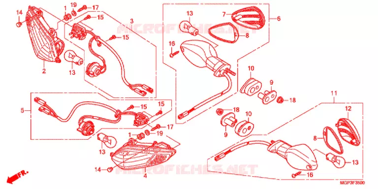 KNIPPERLICHT(2) Honda MOTO 1000 CBR 2013  CBR1000RAD