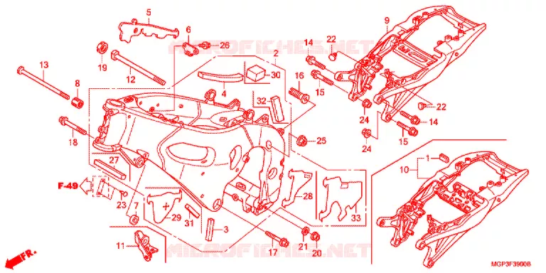 FRAME CHASSIS Honda MOTO 1000 CBR 2012  CBR1000RRC
