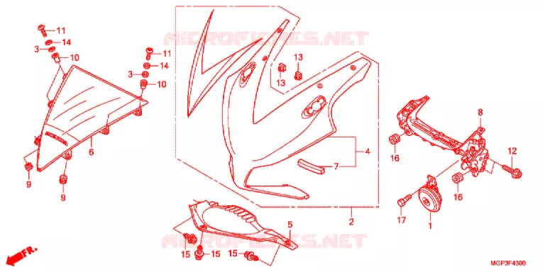 BOVEN KAP Honda MOTO 1000 CBR 2012  CBR1000RRC