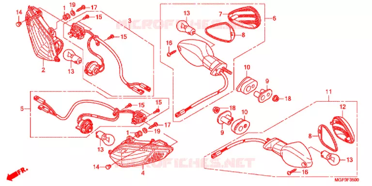 KNIPPERLICHT(2) Honda MOTO 1000 CBR 2012  CBR1000RRC