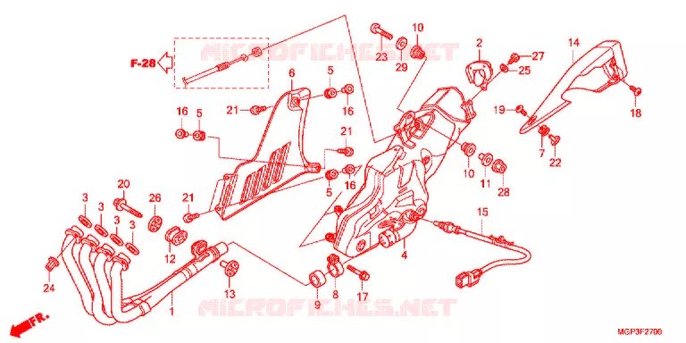 UITLAATDEMPER (CBR1000RRC/D/RAC/D) Honda MOTO 1000 CBR 2012  CBR1000RRC