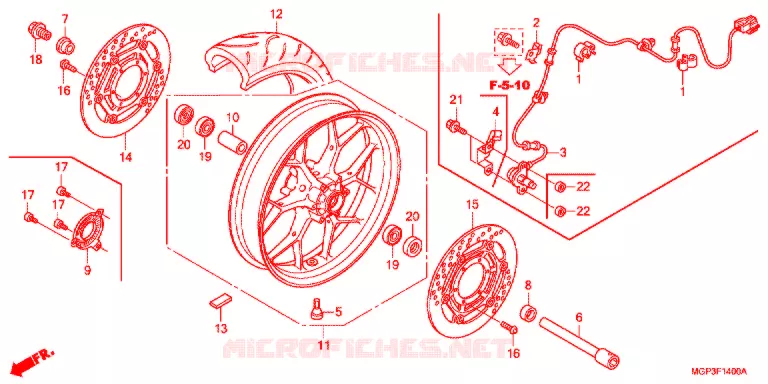 VOOR WIEL Honda MOTO 1000 CBR 2012  CBR1000RRC