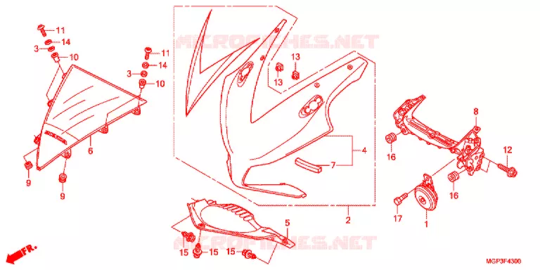 BOVEN KAP Honda MOTO 1000 CBR 2012  CBR1000RRC