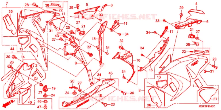 MIDDENKAP Honda MOTO 1000 CBR 2012  CBR1000RRC