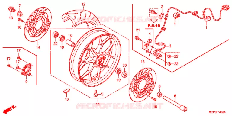VOOR WIEL Honda MOTO 1000 CBR 2012  CBR1000RRC