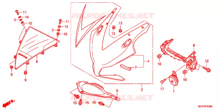 BOVEN KAP Honda MOTO 1000 CBR 2012  CBR1000RRC