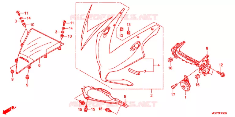 BOVEN KAP Honda MOTO 1000 CBR 2012  CBR1000RRC