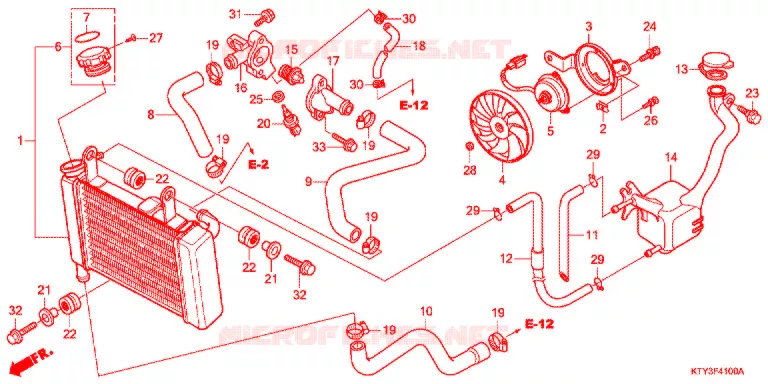RADIATOR Honda MOTO 125 CBR 2012  CBR125RTC