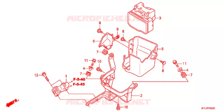 VOORREM HOOFDCILINDER/ABS MODULATOR Honda MOTO 250 CBR 2013  CBR250RAD