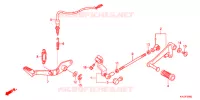 HOOFD STANDAARD/REMPEDAAL voor Honda CBR 250 R WHITE 2013