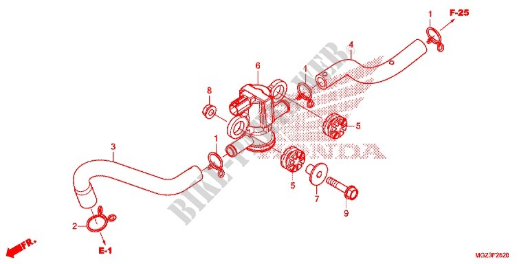 LUCHTINJECTIE SOLENOIDEKLEP voor Honda CBR 500 R ABS TRI COLOUR 2013