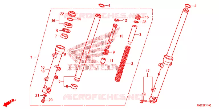 VOOR VORK Honda MOTO 500 CBR 2013  CBR500RAD