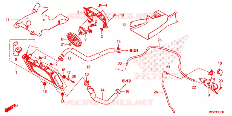 RADIATOR Honda MOTO 500 CBR 2013  CBR500RAD