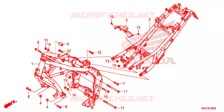 FRAME CHASSIS Honda MOTO 500 CBR 2013  CBR500RAD