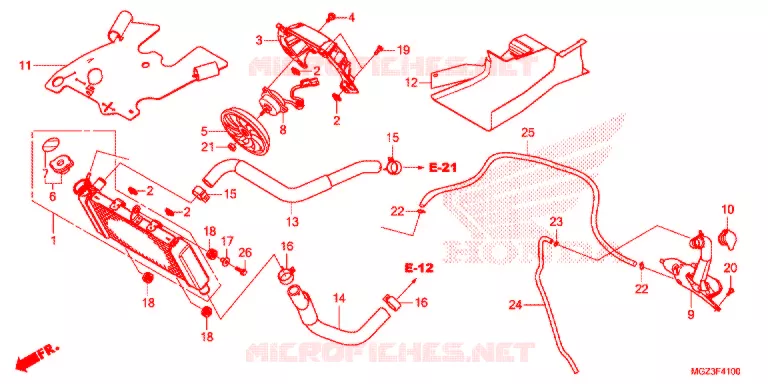 RADIATOR Honda MOTO 500 CBR 2013  CBR500RAD