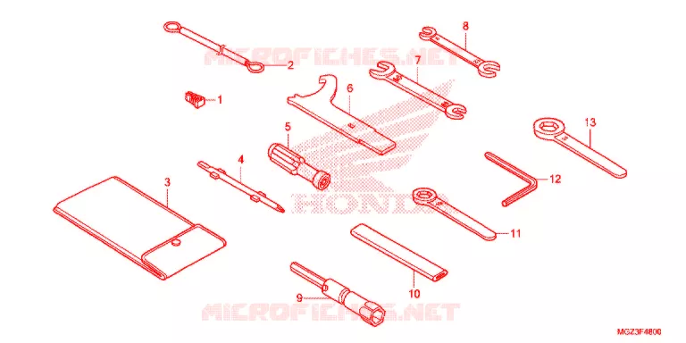GEREEDSCHAP/ACCUVAK Honda MOTO 500 CBR 2013  CBR500RAD
