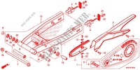 ZWAAI ARM/KETTINGKAST voor Honda CBR 500 R ABS BLANCHE 2013