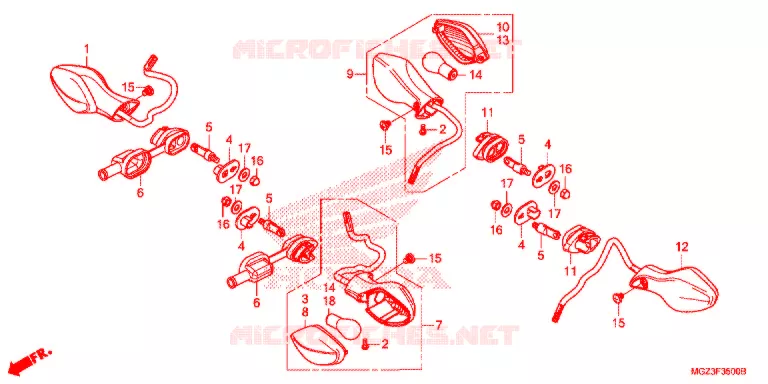 KNIPPERLICHT(2) Honda MOTO 500 CBR 2013  CBR500RAD