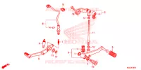 HOOFD STANDAARD/REMPEDAAL voor Honda CBR 500 R ABS HRC TRICOLOR 2014