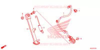 HOOFD STANDAARD/REMPEDAAL voor Honda CBR 500 R ABS HRC TRICOLOR 2014