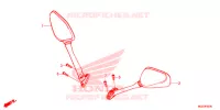 SPIEGEL voor Honda CBR 500 R ABS HRC TRICOLOR 2014