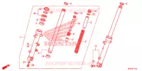 VOOR VORK voor Honda CBR 500 R ABS HRC TRICOLOR 2014