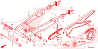 ZWAAI ARM/KETTINGKAST voor Honda CBR 500 R ABS HRC TRICOLOR 2014