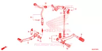 HOOFD STANDAARD/REMPEDAAL voor Honda CBR 500 R ABS 2014