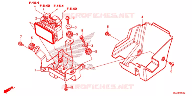 VOORREM HOOFDCILINDER/ABS MODULATOR Honda MOTO 500 CBR 2014  CBR500RAE